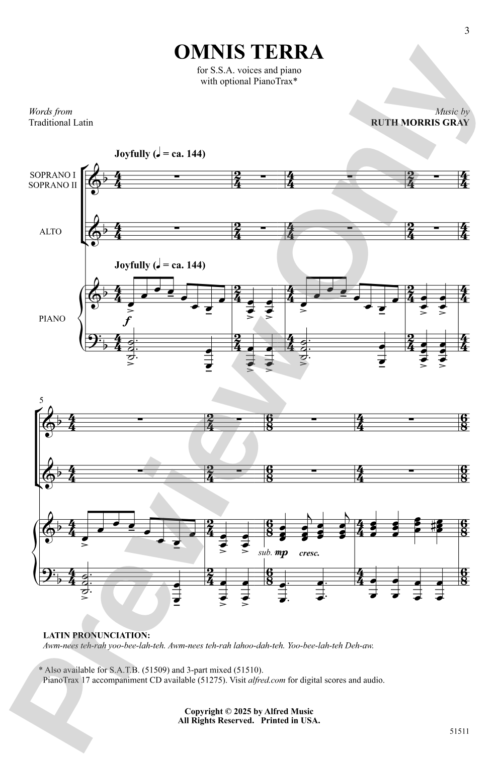 Omnis Terra: SSA Choral Octavo
