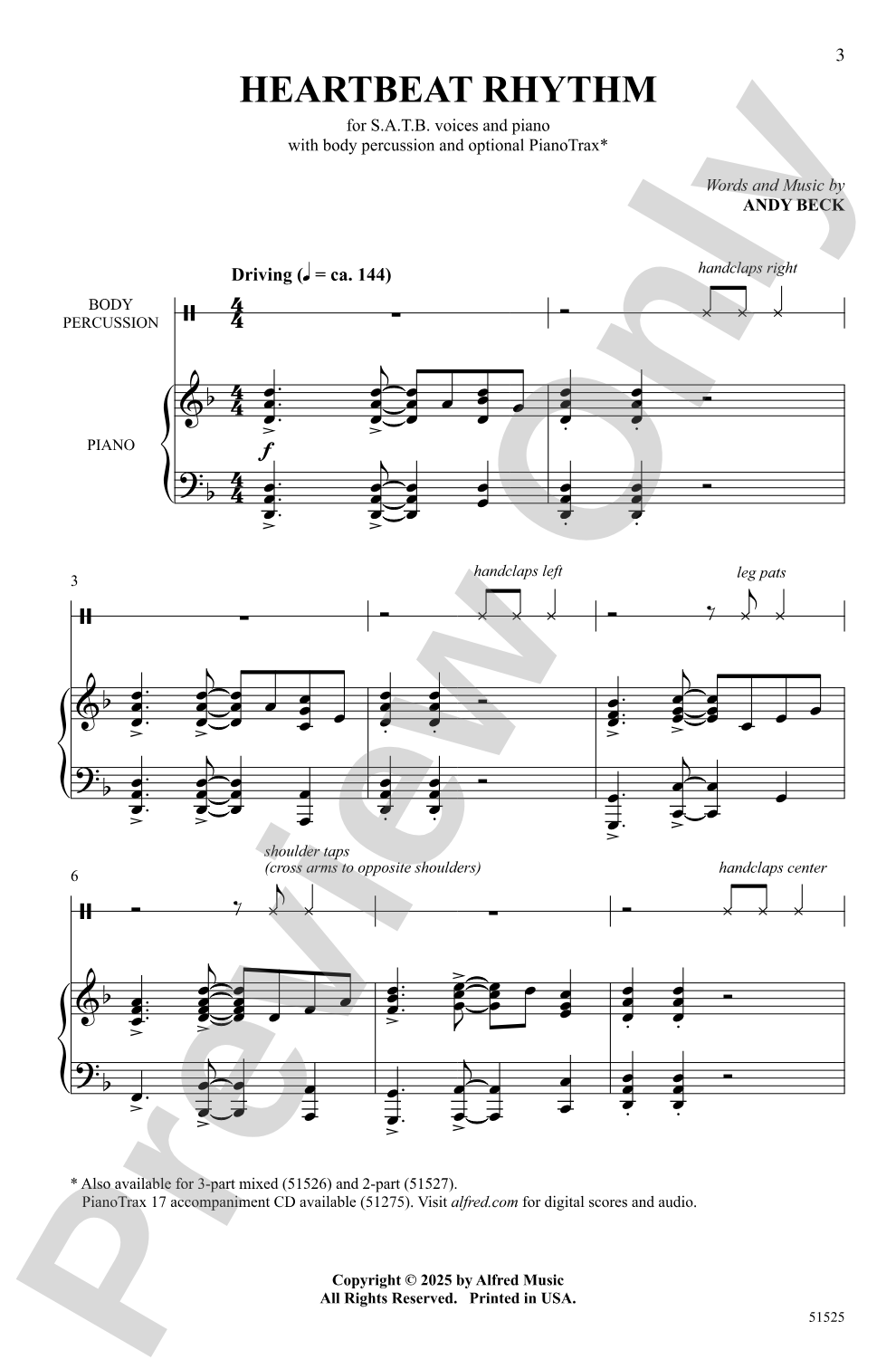 Heartbeat Rhythm: SATB Choral Octavo
