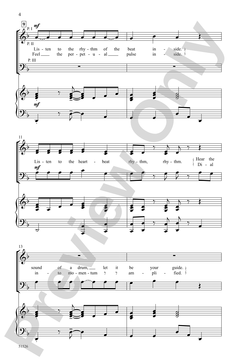 Heartbeat Rhythm: 3-Part Mixed Choral Octavo