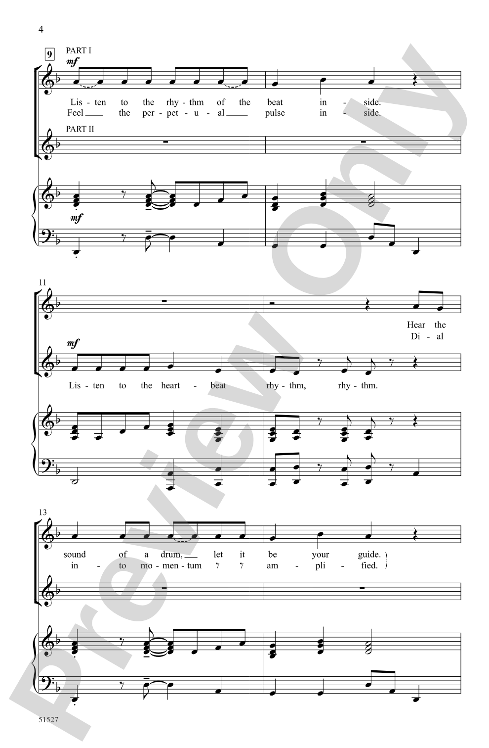 Heartbeat Rhythm: 2-Part Choral Octavo