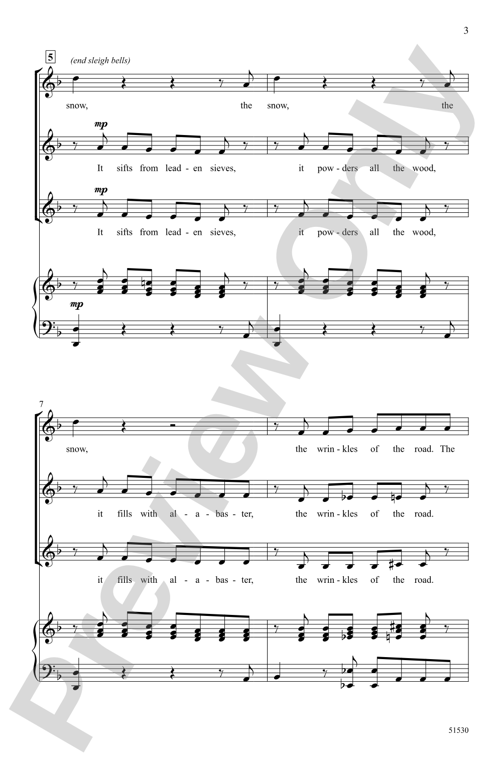 The Snow: SSA Choral Octavo