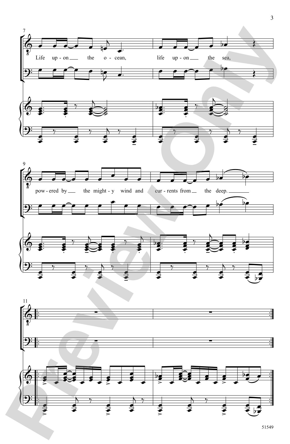 The Mariner: TB Choral Octavo