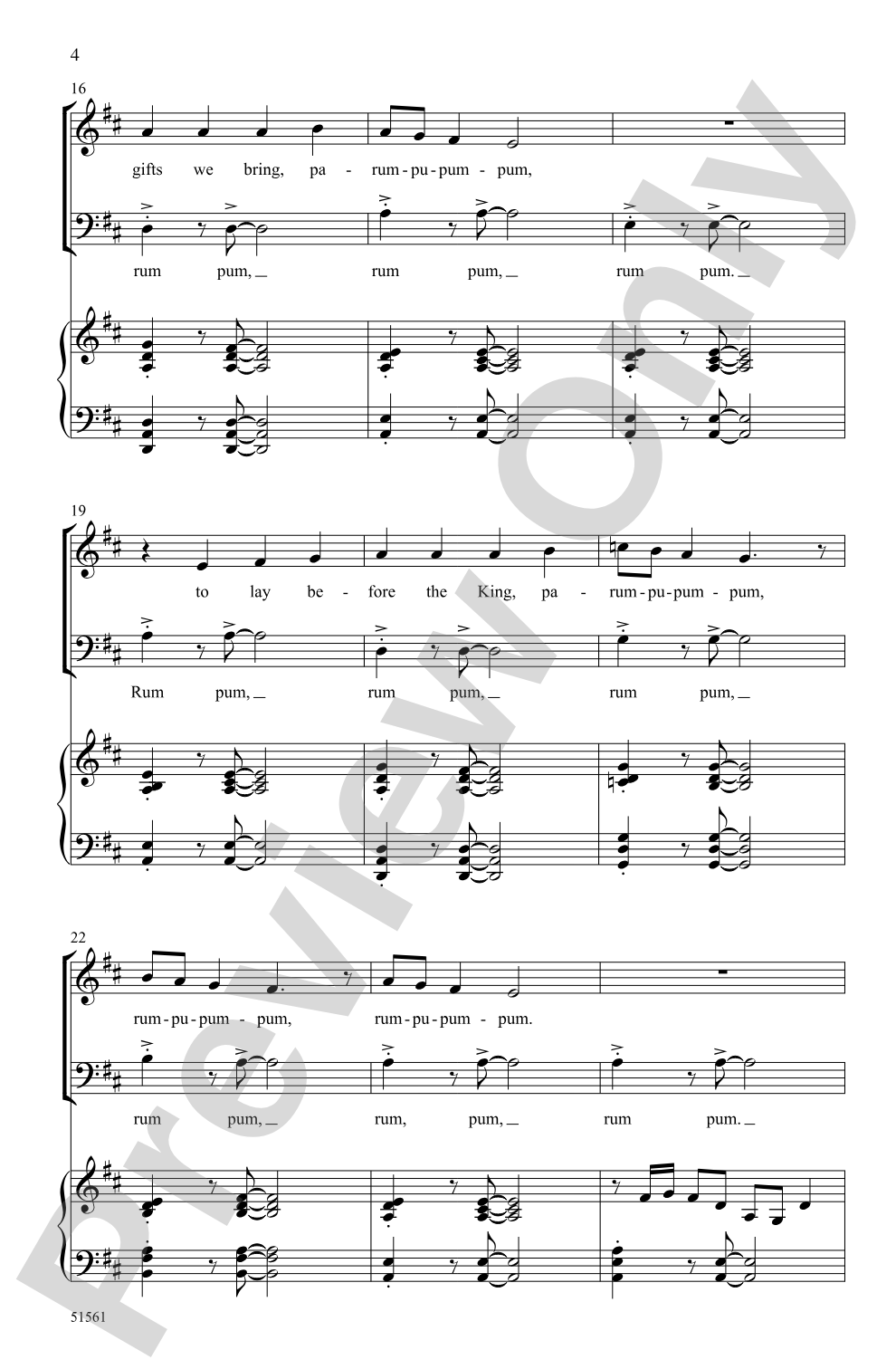 The Little Drummer Boy: SAB Choral Octavo