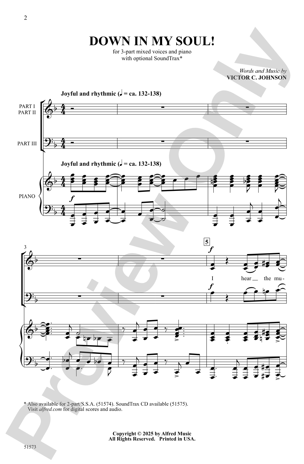Down in My Soul!: 3-Part Mixed Choral Octavo