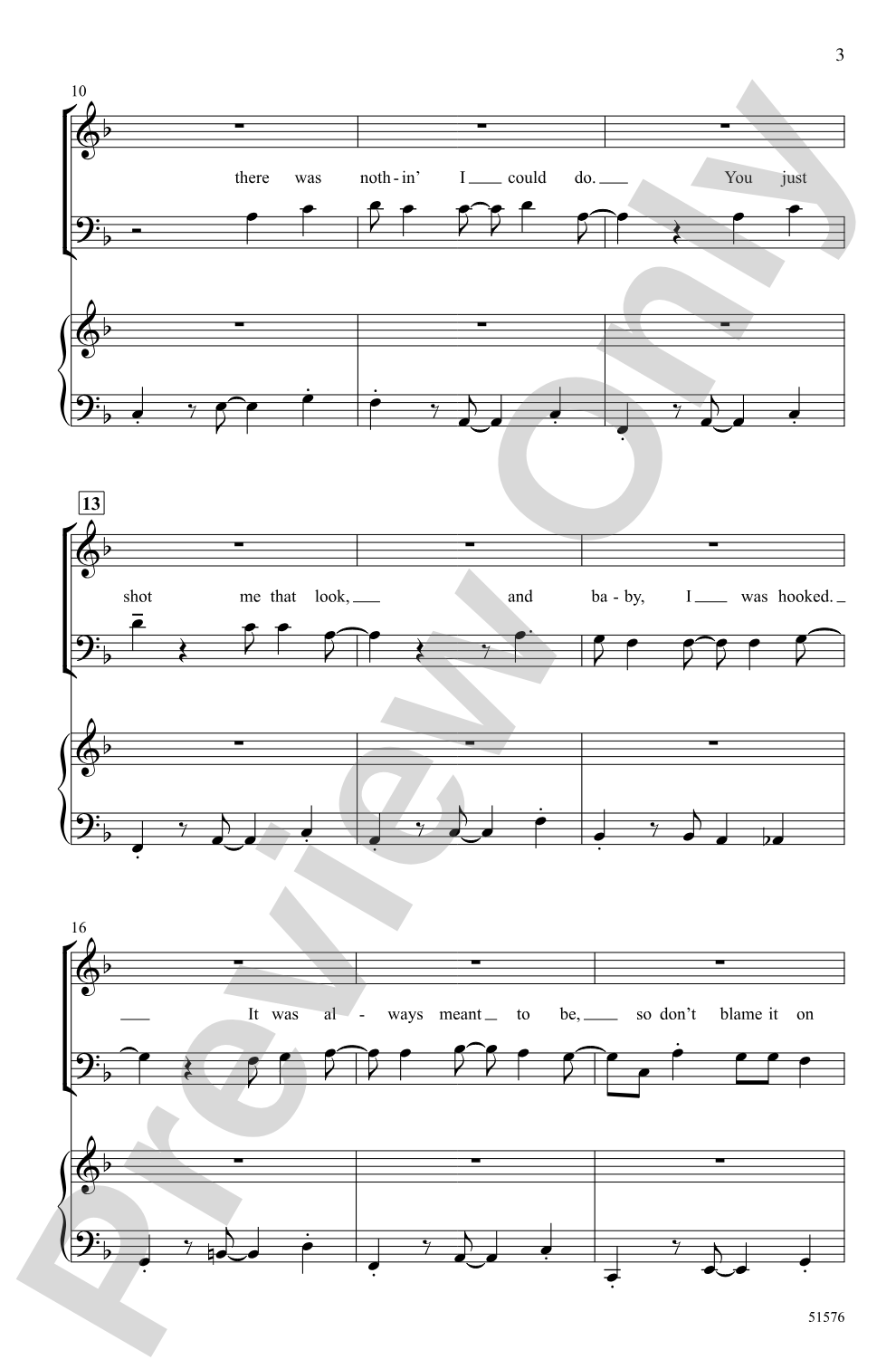 Don't Blame It on Me: SATB Choral Octavo