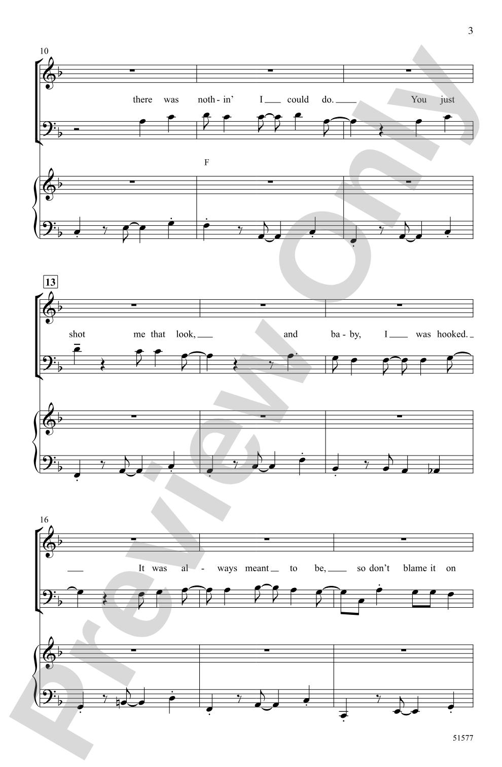 Don't Blame It on Me: SAB Choral Octavo