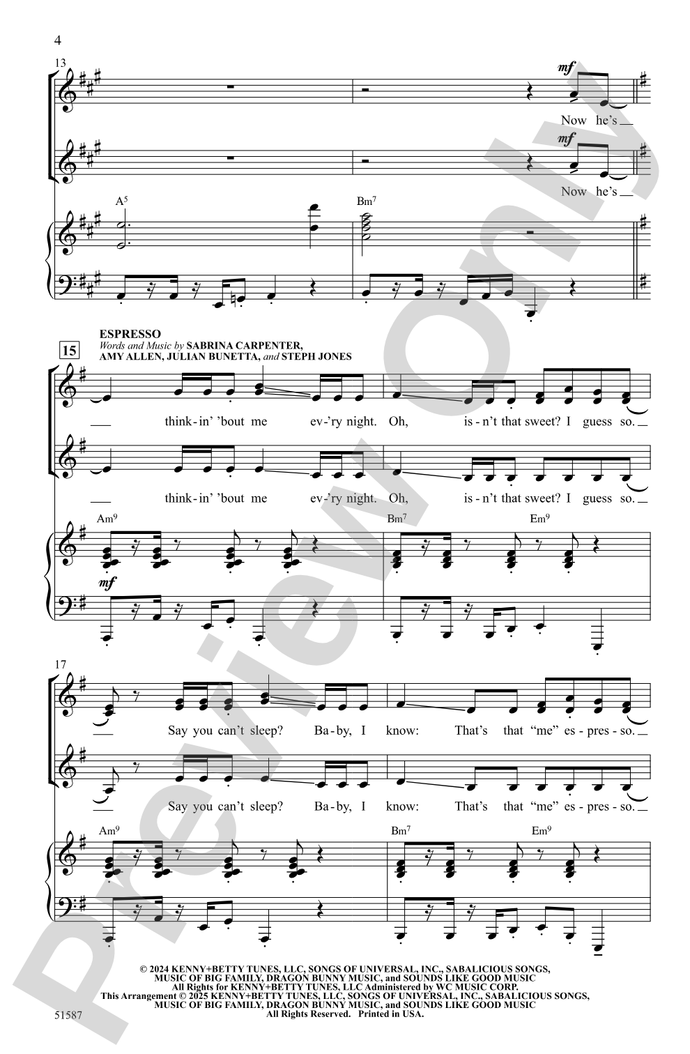 Espresso, Please: SSA Choral Octavo
