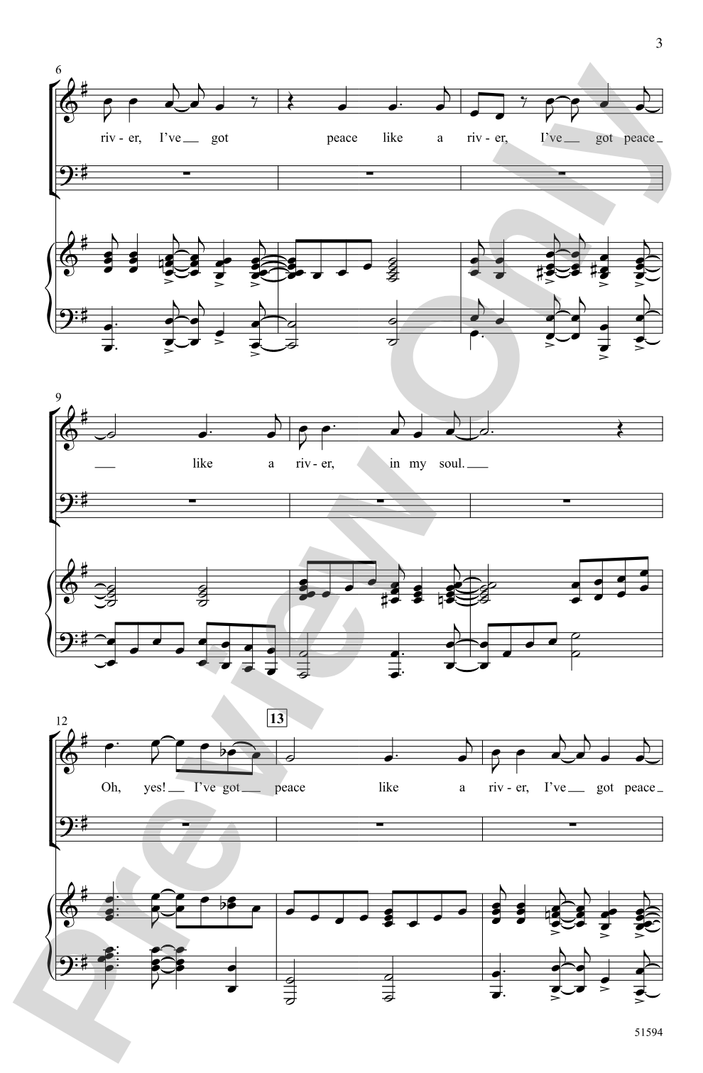 Peace Like a River: SATB Choral Octavo