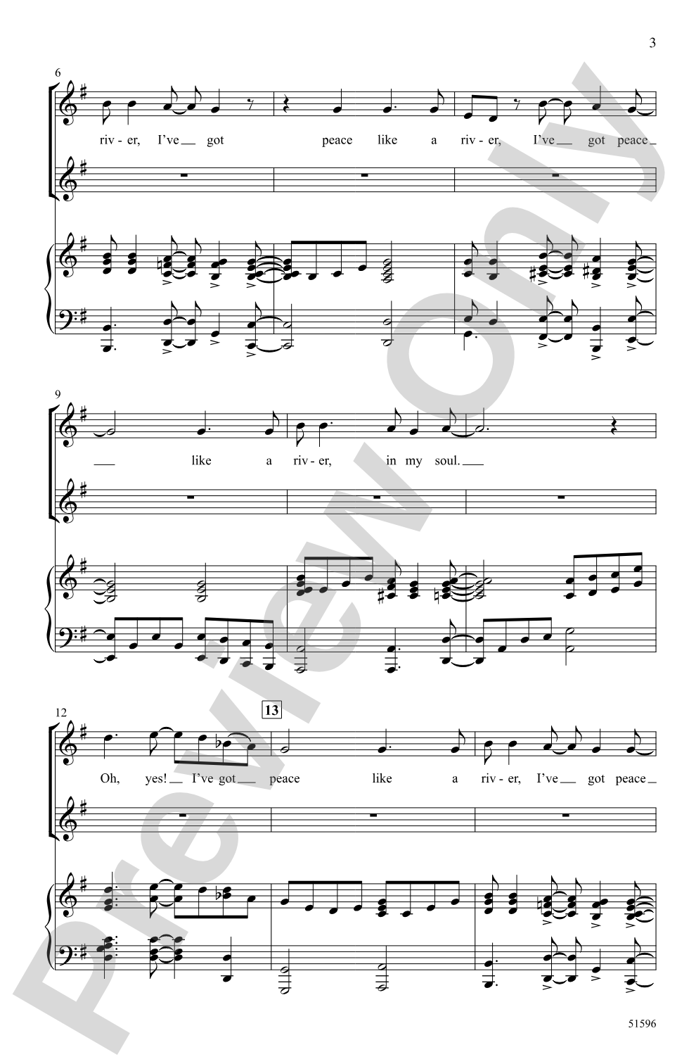 Peace Like a River: SSA Choral Octavo