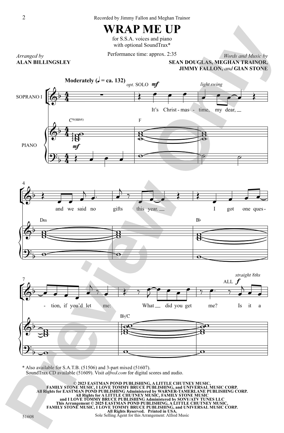 Wrap Me Up: SSA Choral Octavo
