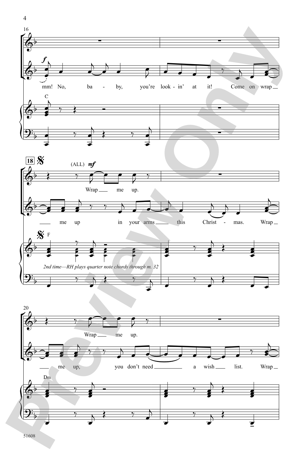 Wrap Me Up: SSA Choral Octavo