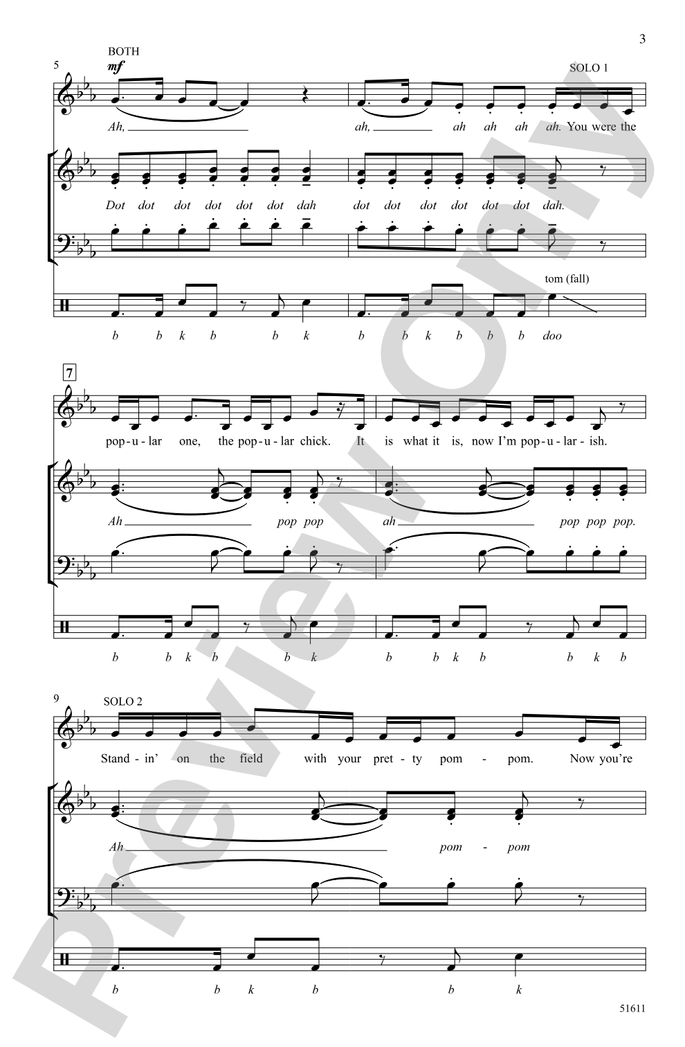 Popular Song: 3-Part Mixed <i>a cappella</i> Choral Octavo