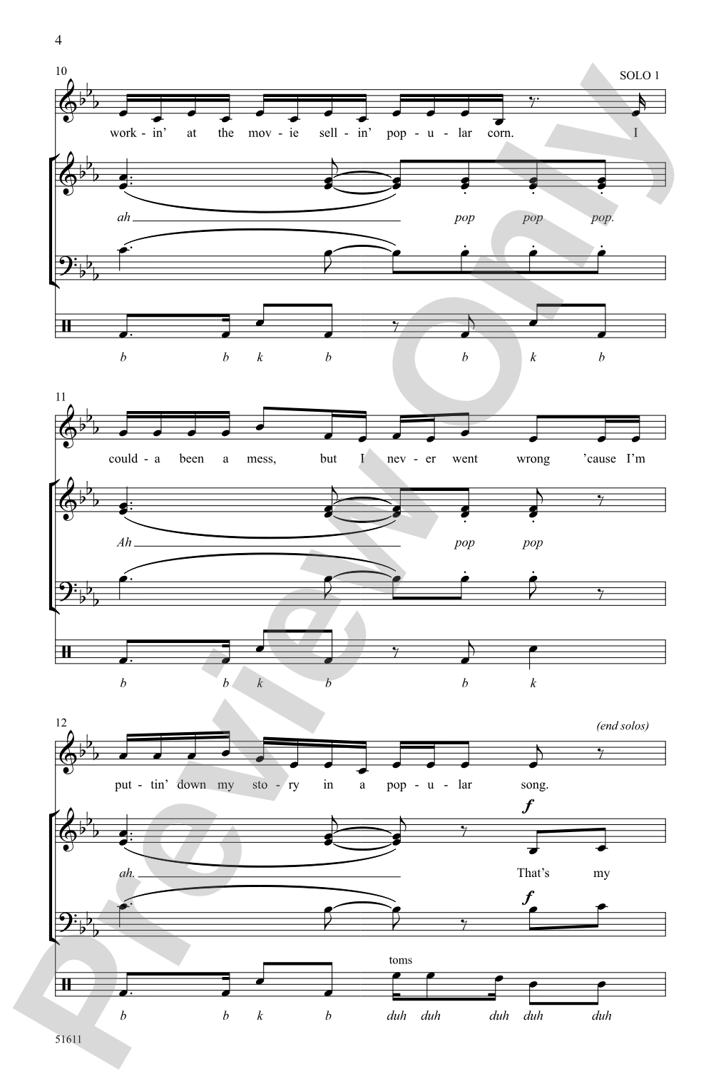 Popular Song: 3-Part Mixed <i>a cappella</i> Choral Octavo