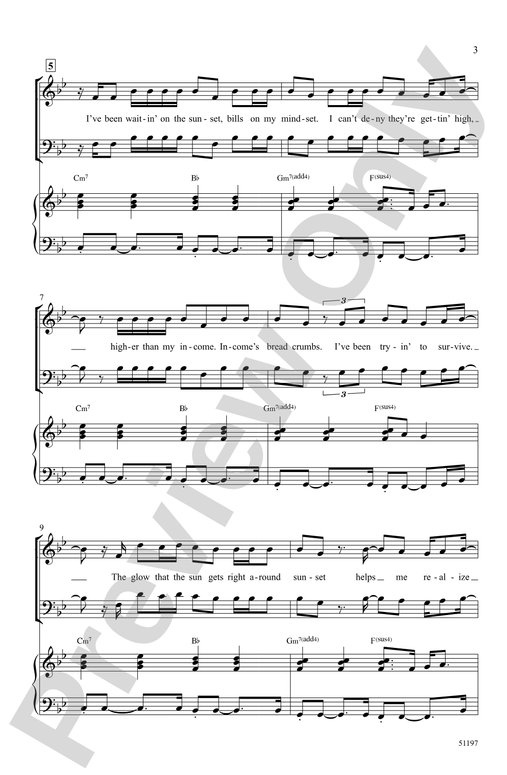 Keep Your Head Up: 3-Part Mixed Choral Octavo