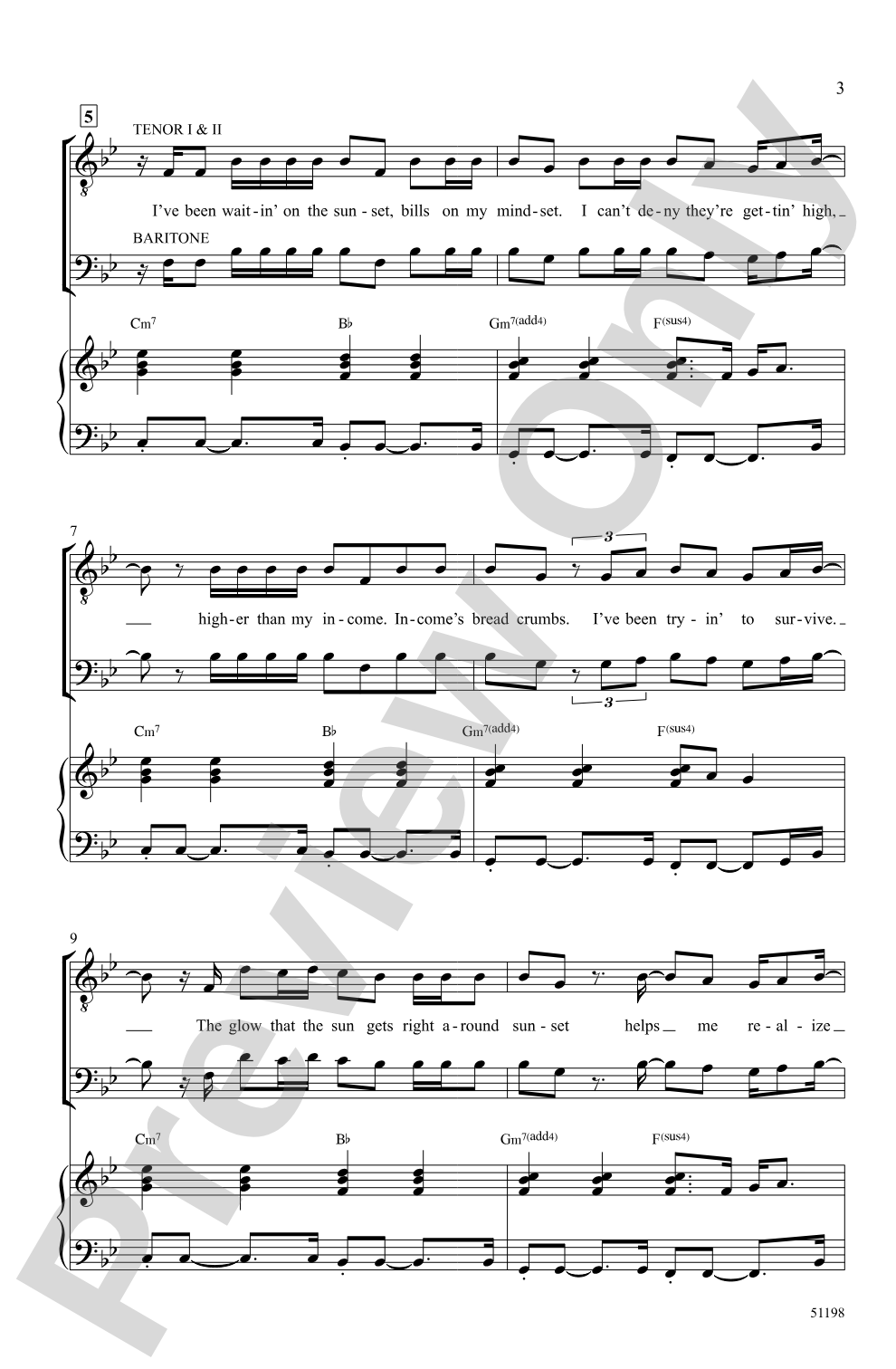Keep Your Head Up: TTB Choral Octavo
