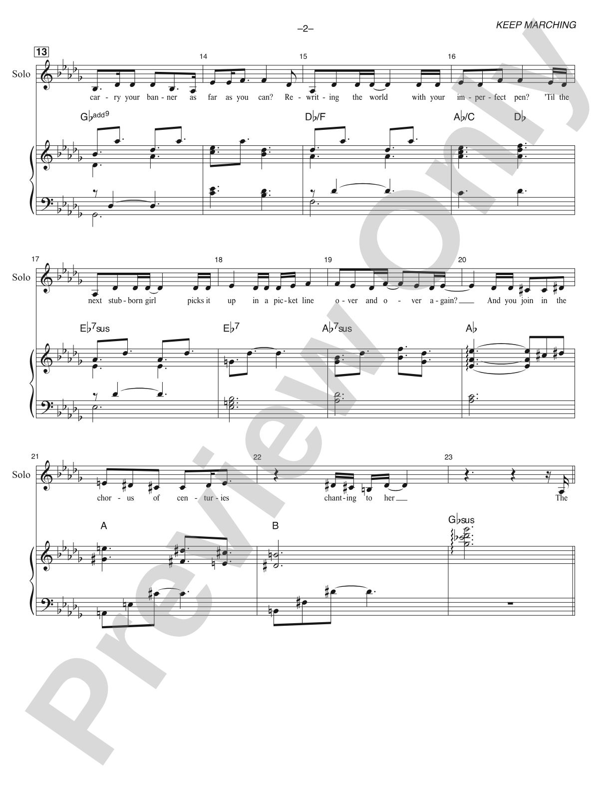 Keep Marching: SATB Choir