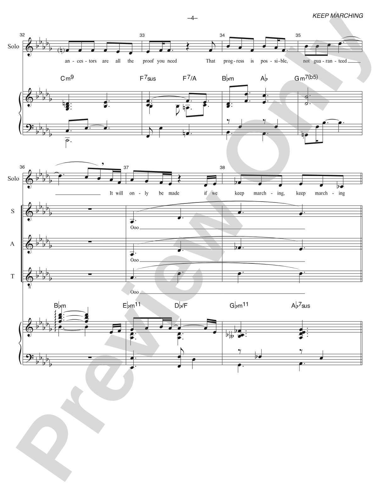 Keep Marching: SATB Choir