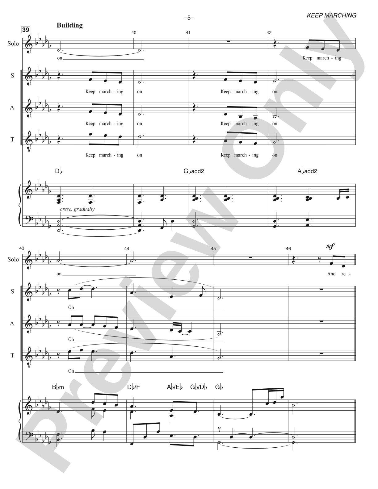 Keep Marching: SATB Choir