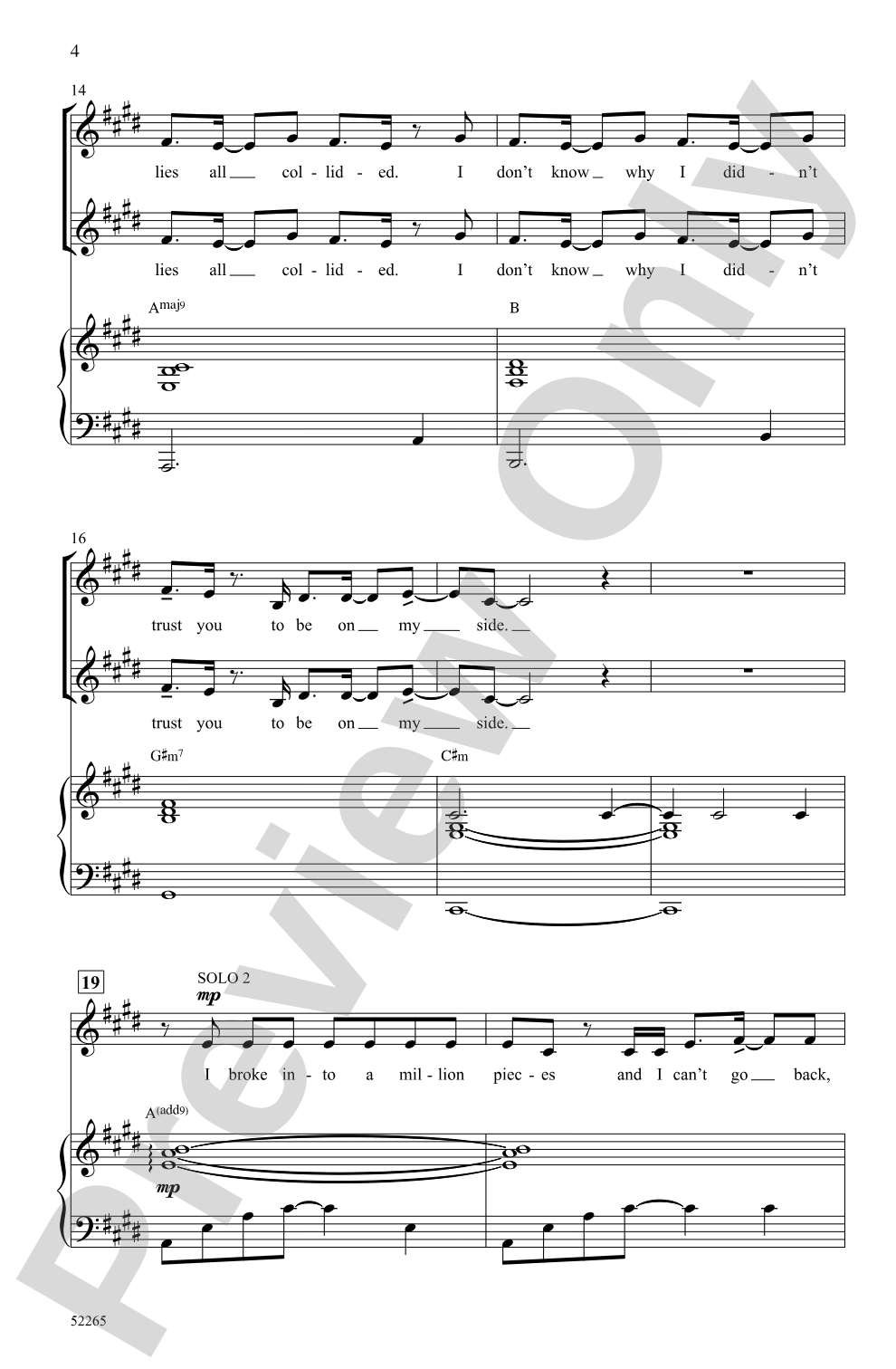 What It Sounds Like: 2-Part Choral Octavo