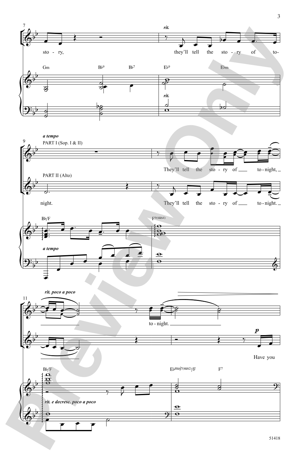 Found/Tonight: 2-Part/SSA Choral Octavo