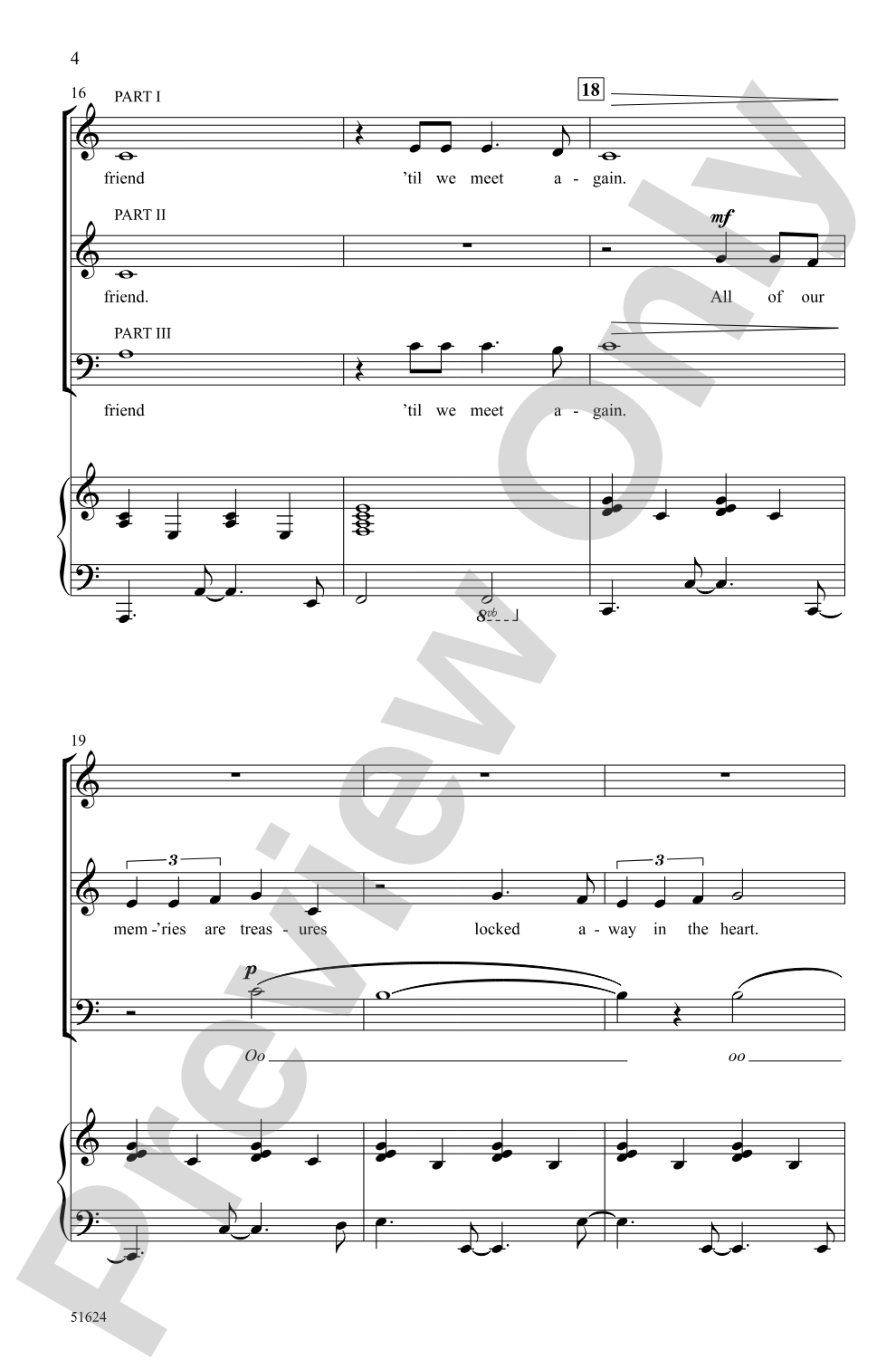 'Til We Meet Again: 3-Part Mixed Choral Octavo