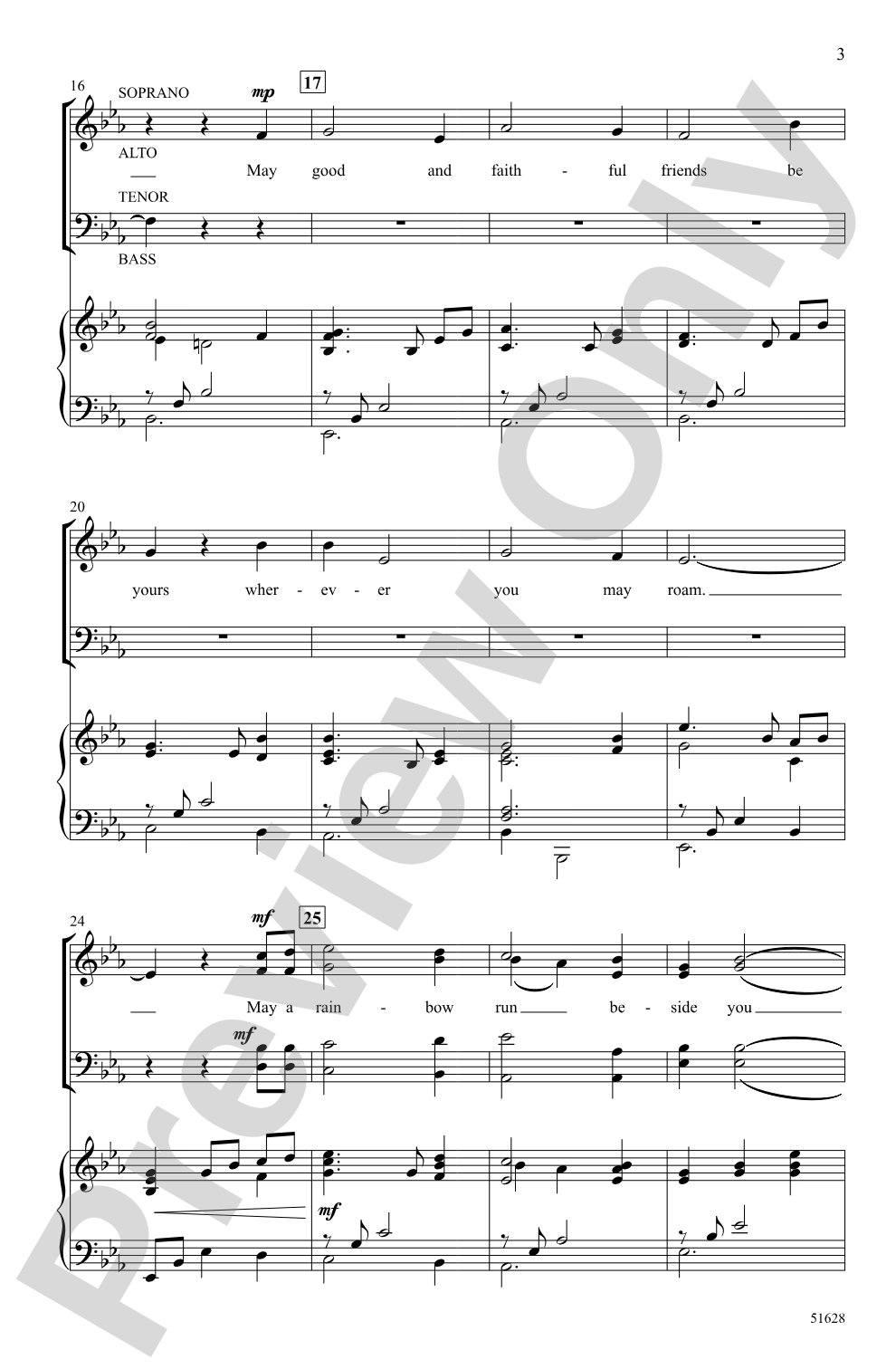 May a Rainbow Run Beside You: SATB Choral Octavo