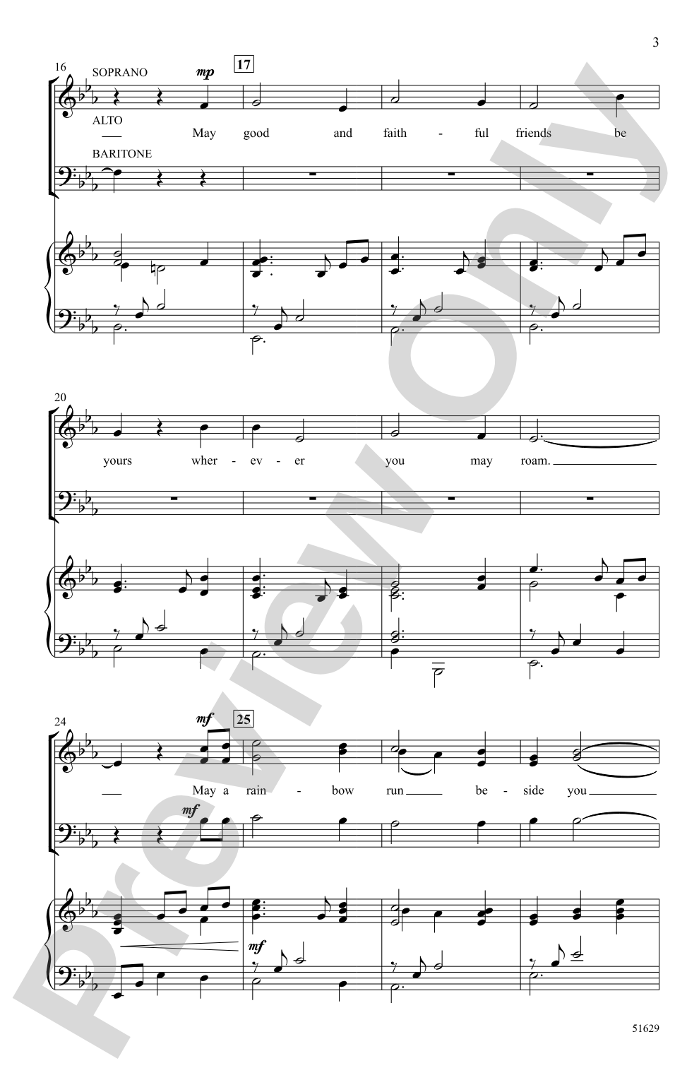 May a Rainbow Run Beside You: SAB Choral Octavo