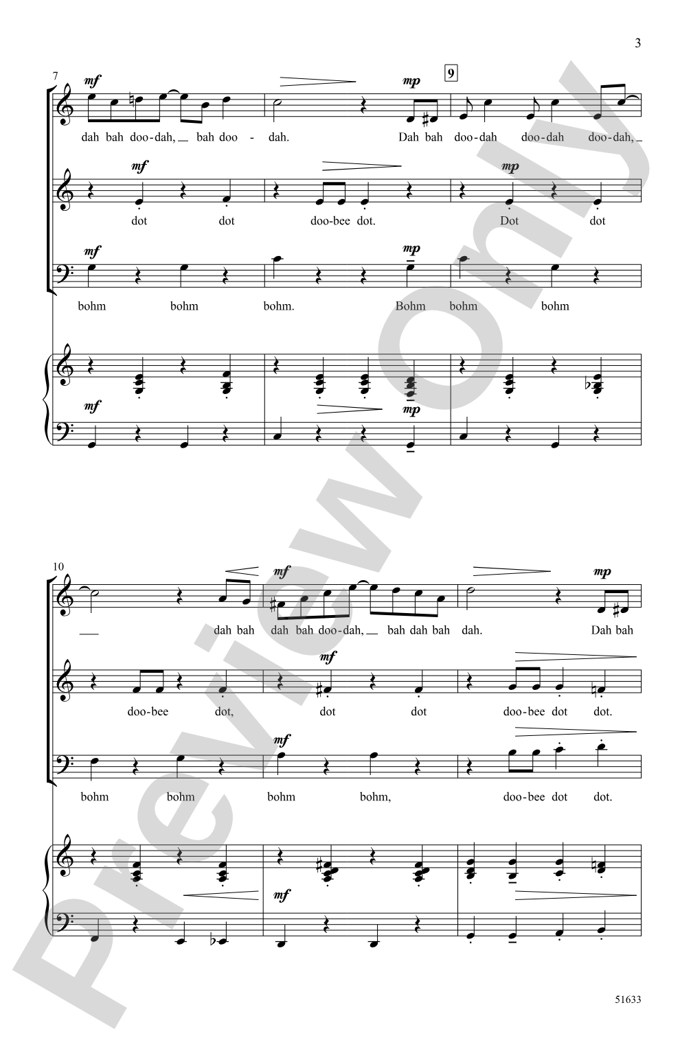 The Entertainer: 3-Part Mixed Choral Octavo