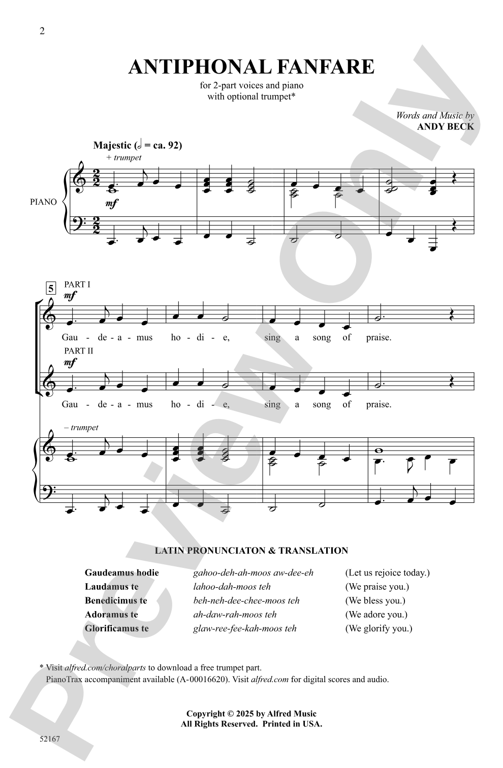Antiphonal Fanfare: 2-Part Choral Octavo