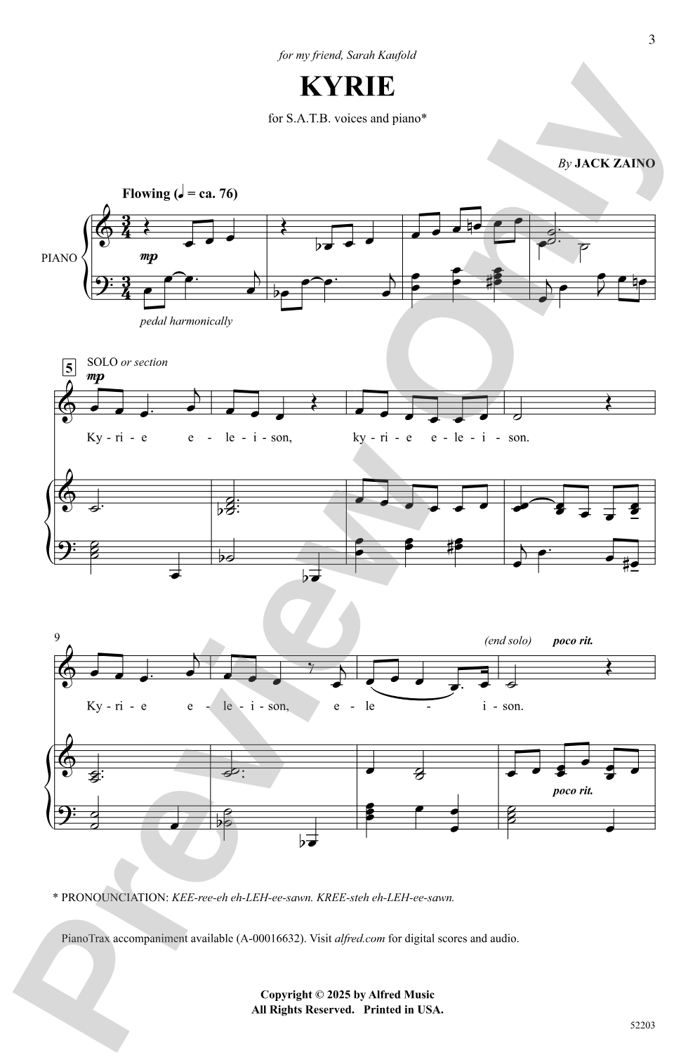 Kyrie: SATB Choral Octavo