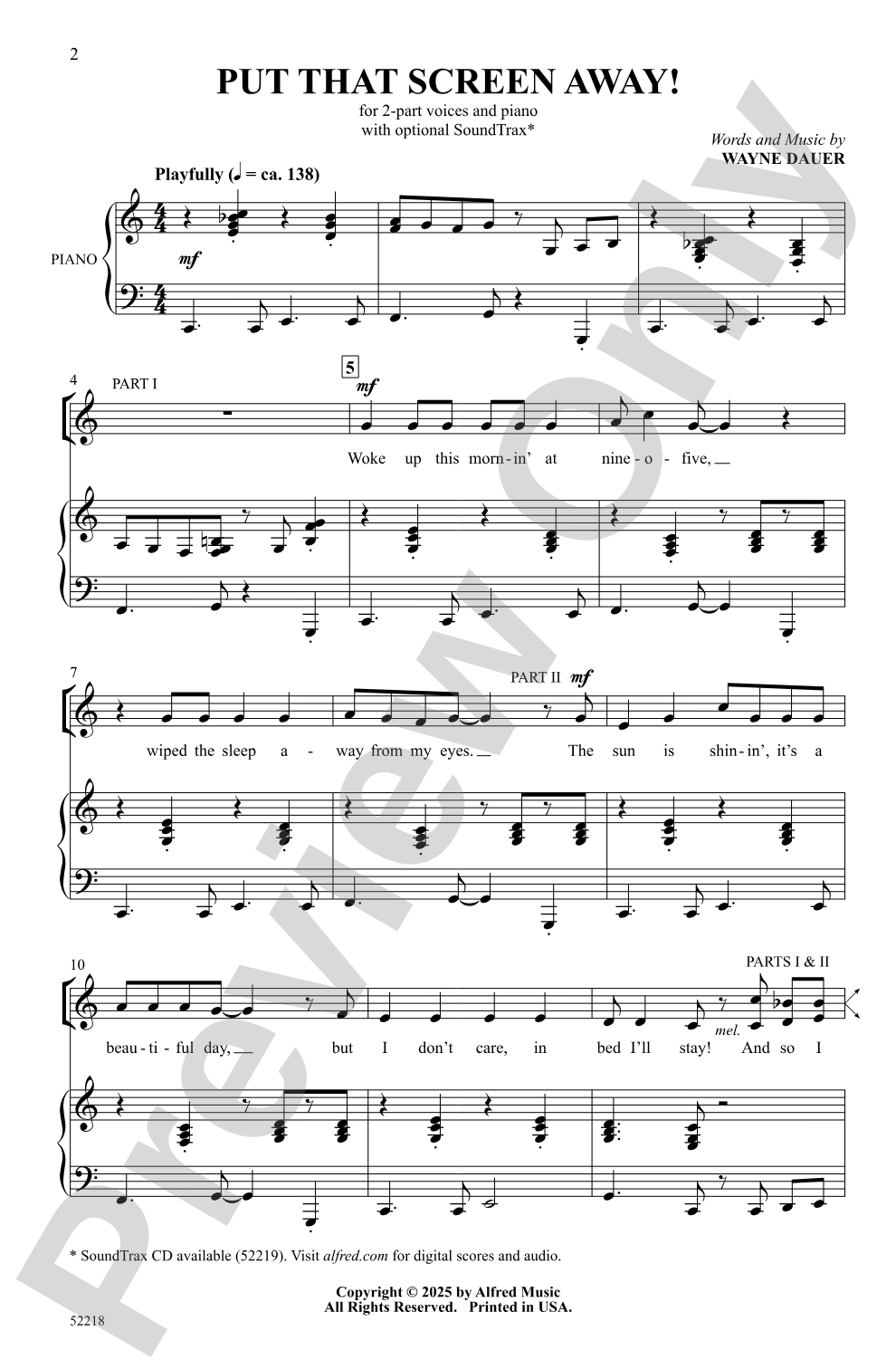 Put That Screen Away!: 2-Part Choral Octavo
