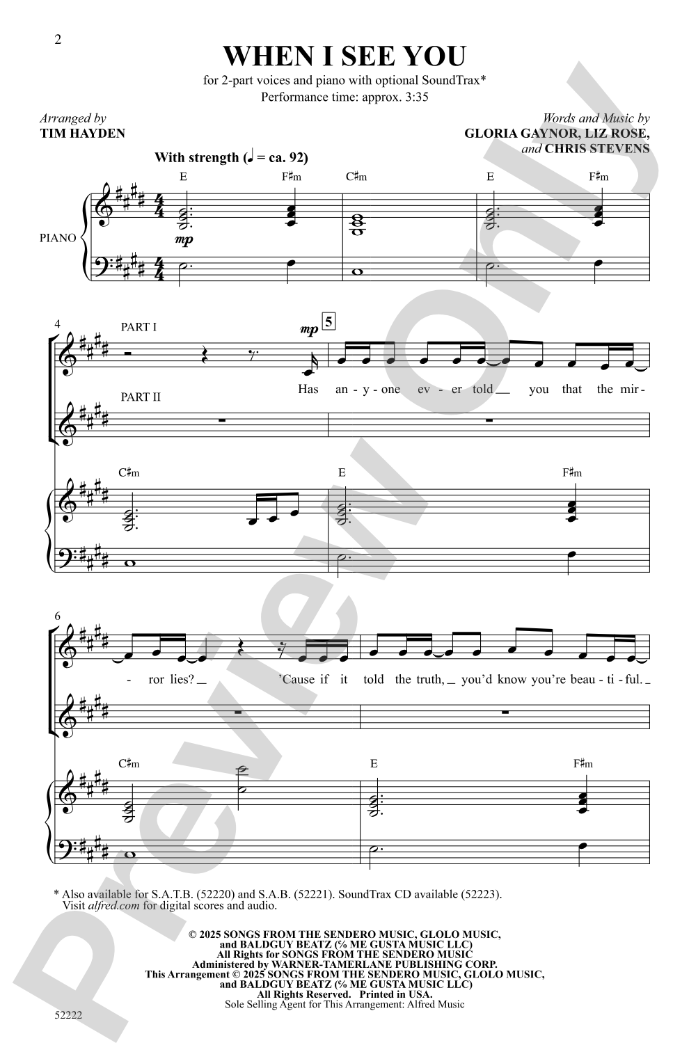 When I See You: 2-Part Choral Octavo