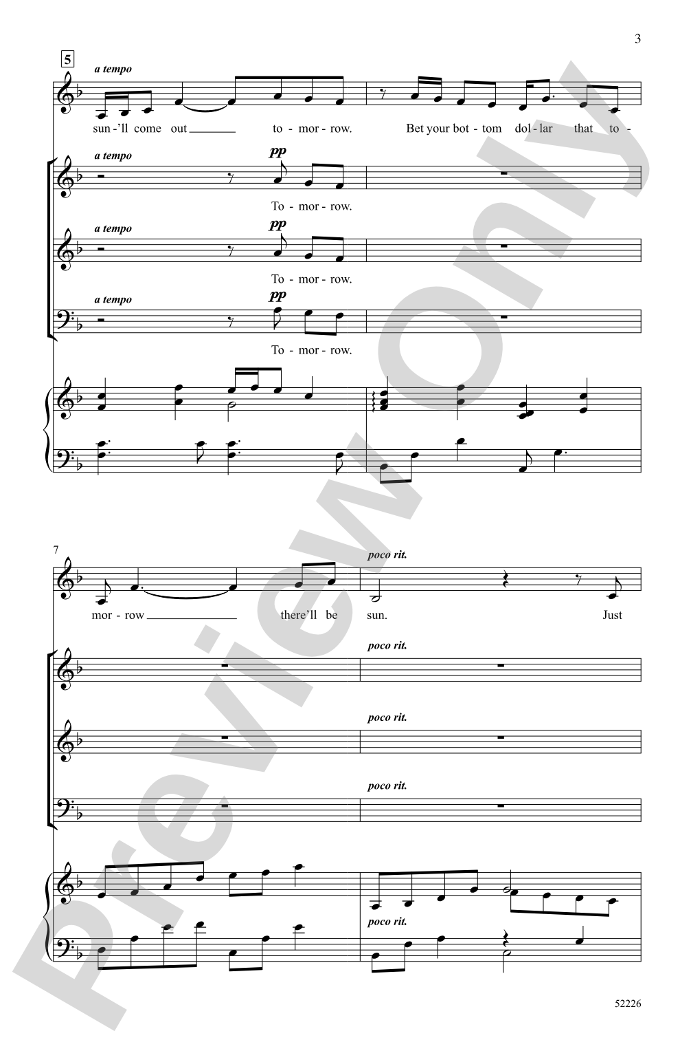 Tomorrow: SSAB Choral Octavo