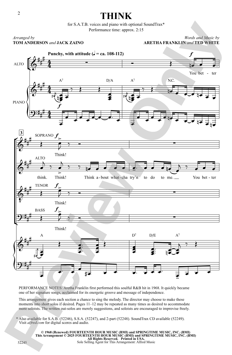 Think: SATB Choral Octavo