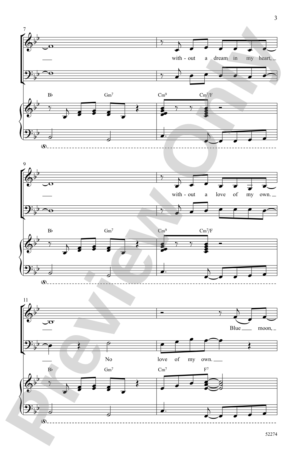 Blue Moon: SATB Choral Octavo