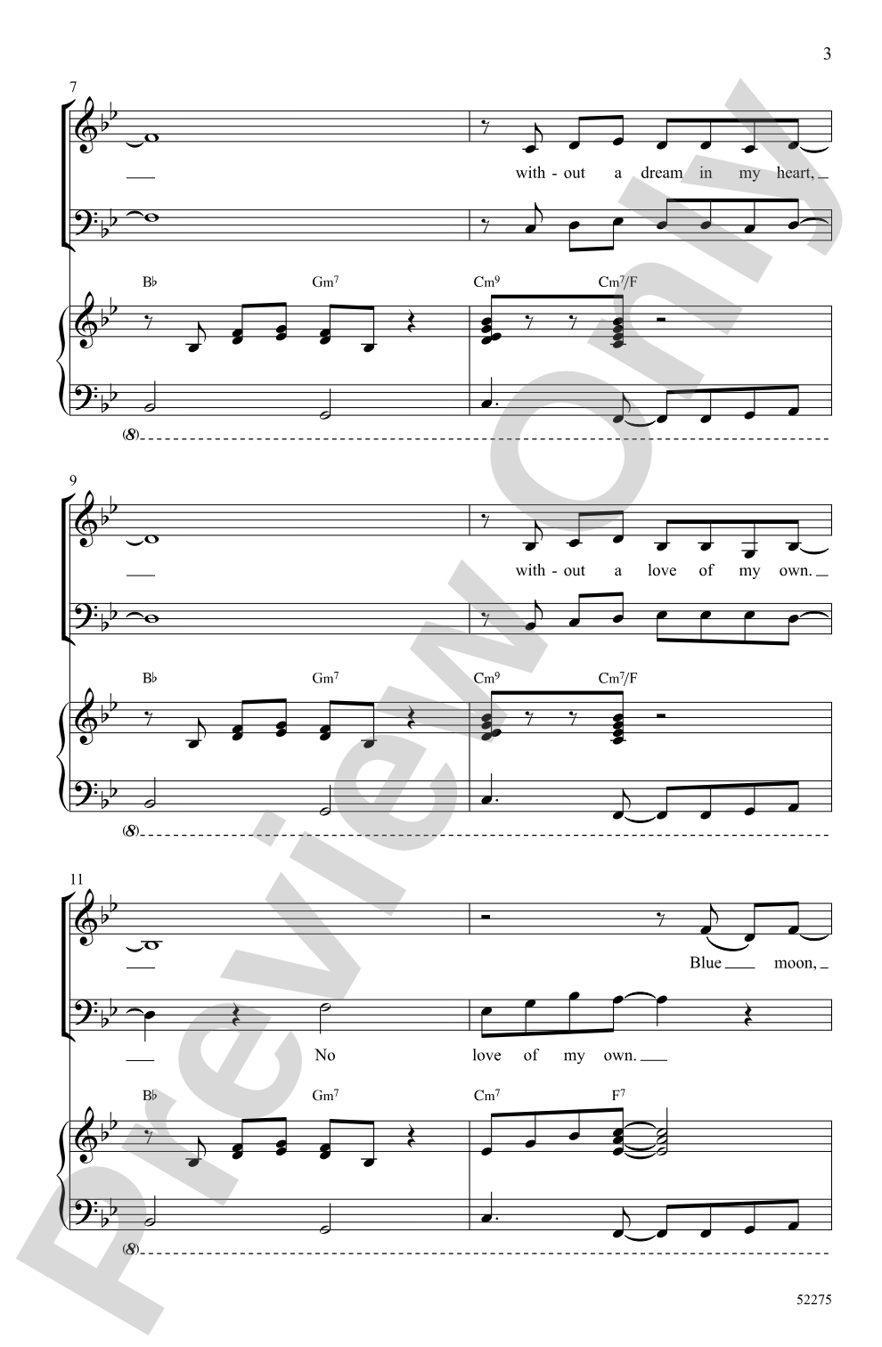 Blue Moon: SAB Choral Octavo