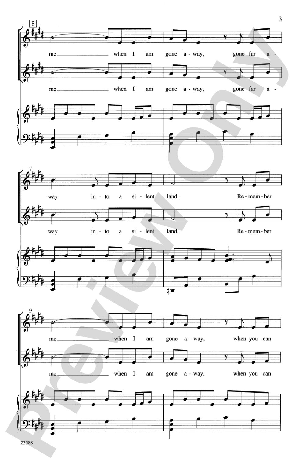 Remember Me: 2-Part Choral Octavo