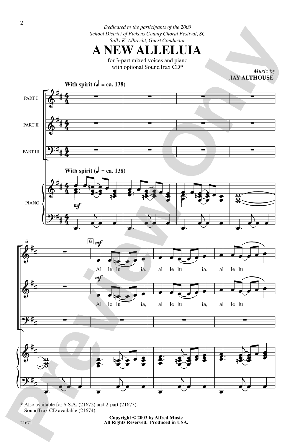 A New Alleluia: 3-Part Choral Octavo