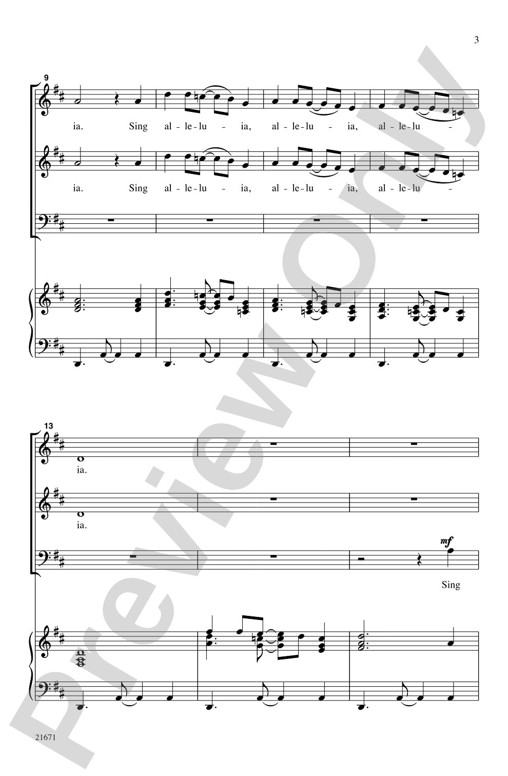 A New Alleluia: 3-Part Choral Octavo
