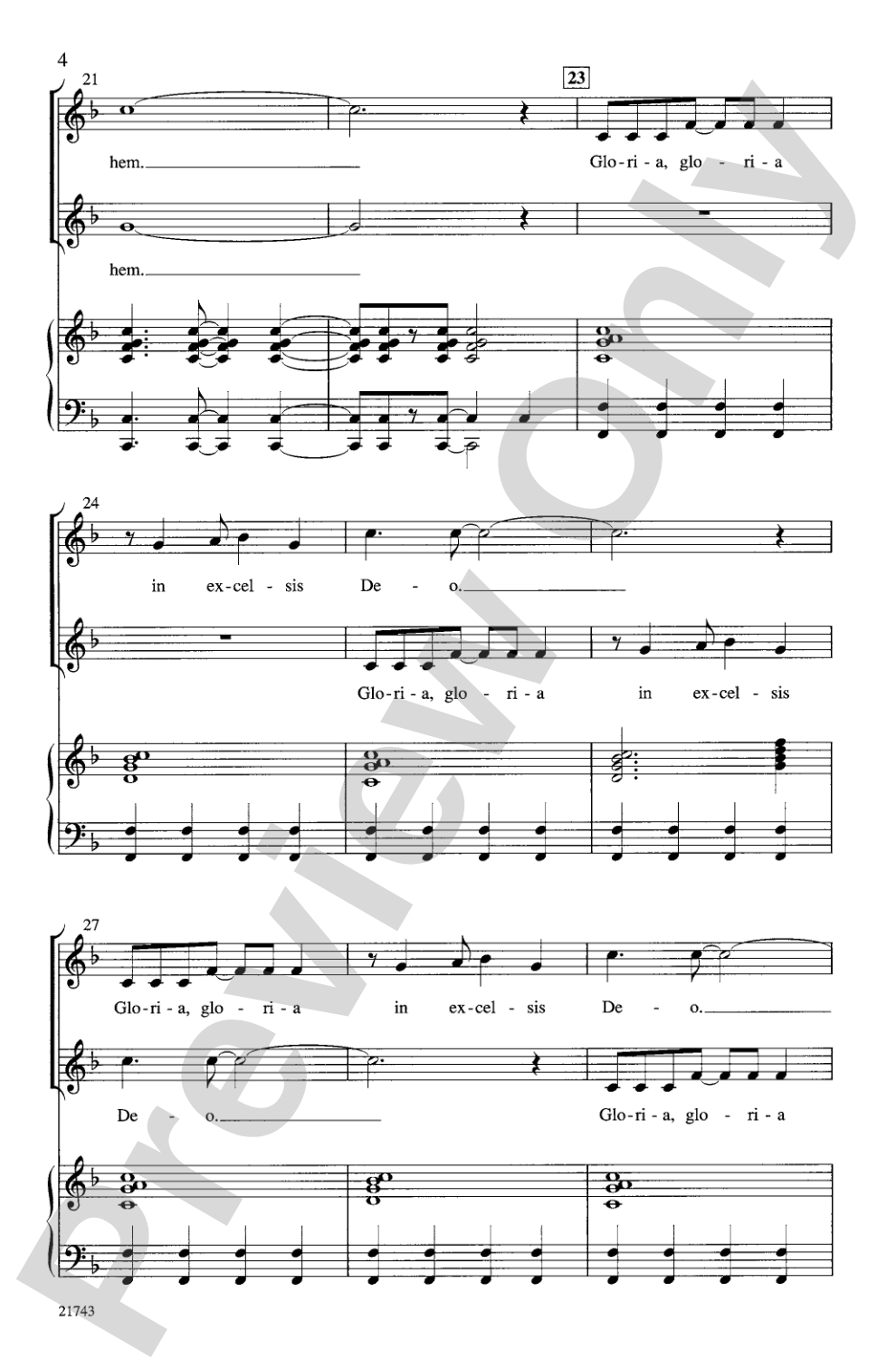 Angels' Gloria: 2-Part Choral Octavo