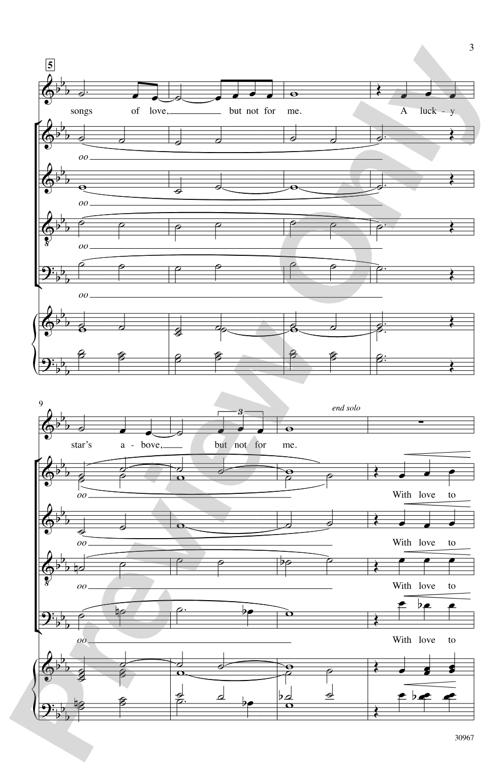 But Not for Me: SATB <i>a cappella</i> Choral Octavo