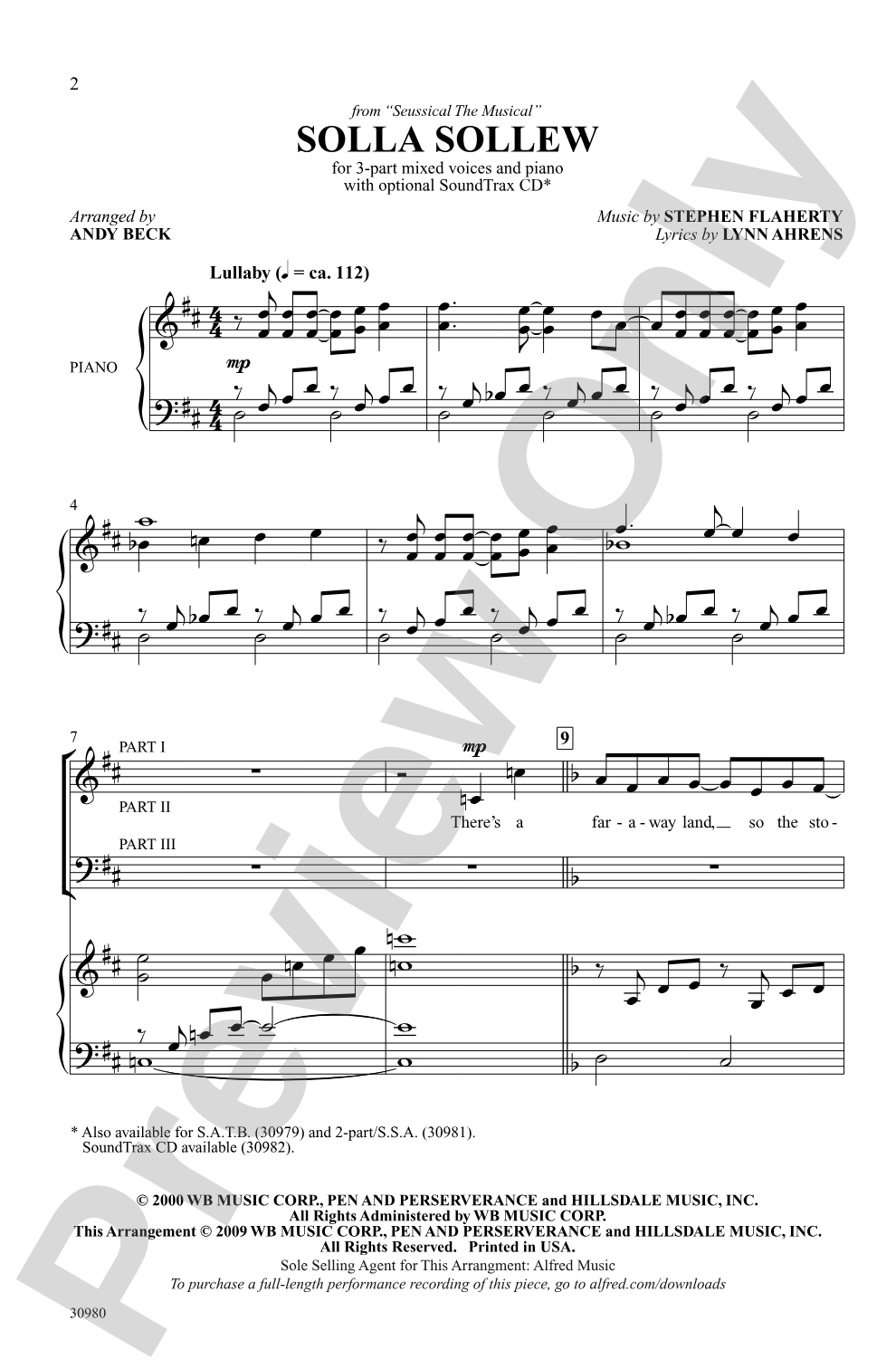 Solla Sollew: 3-Part Mixed Choral Octavo
