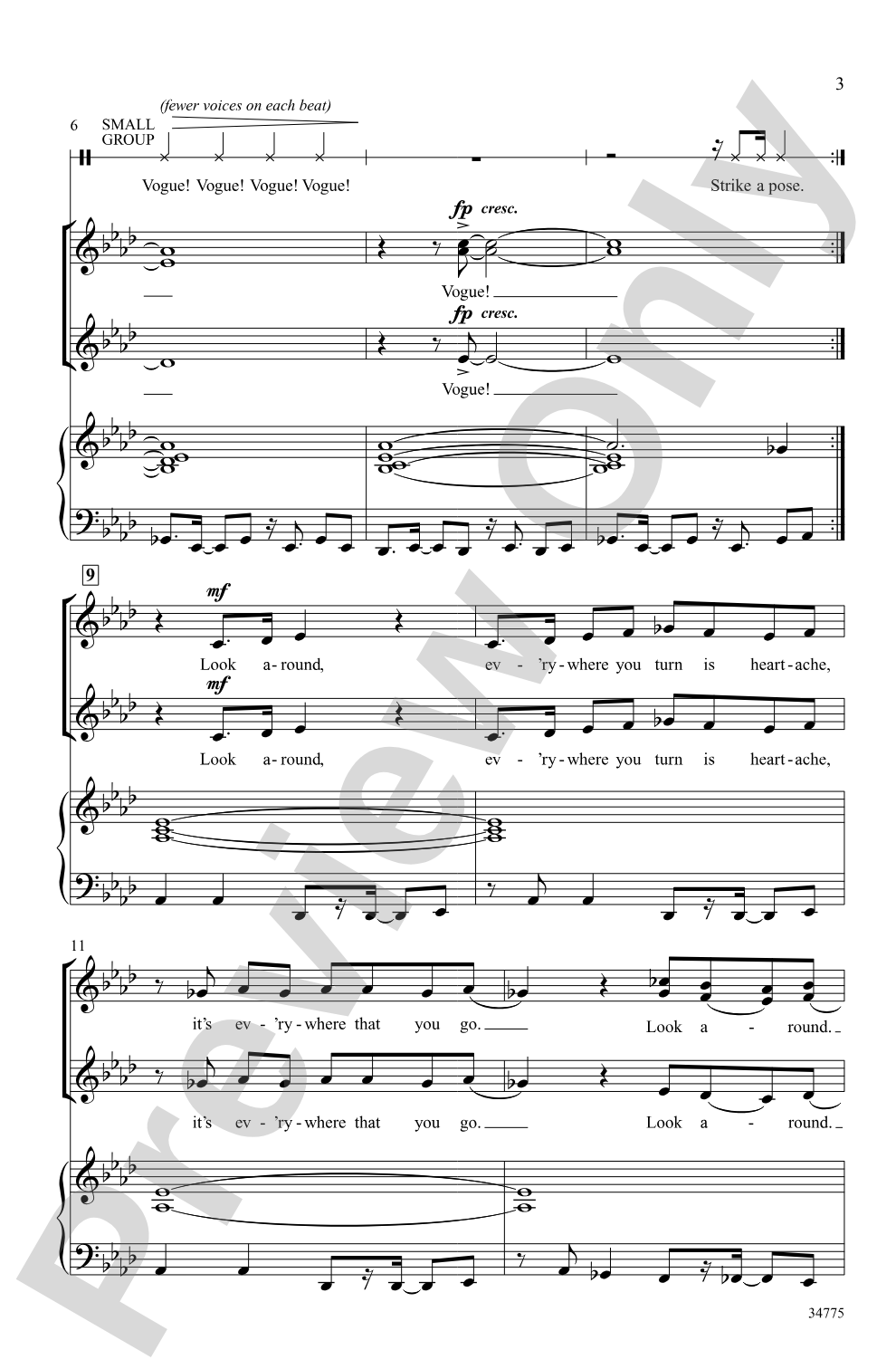 Vogue: SSA Choral Octavo