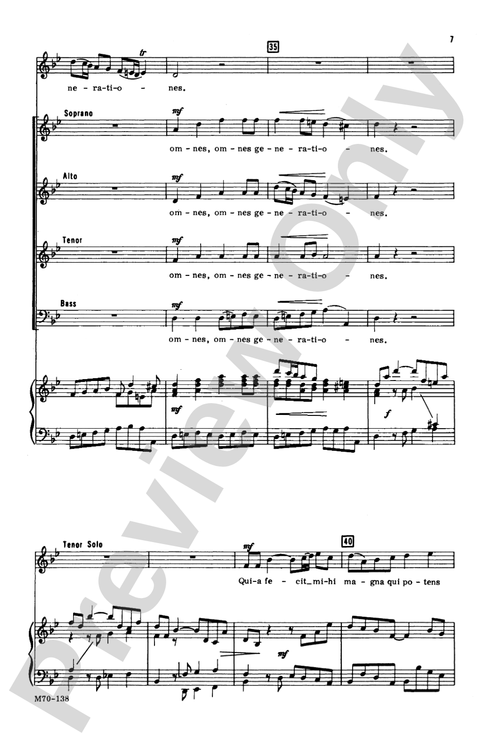 Magnificat: SATB & SATB Soli Choral