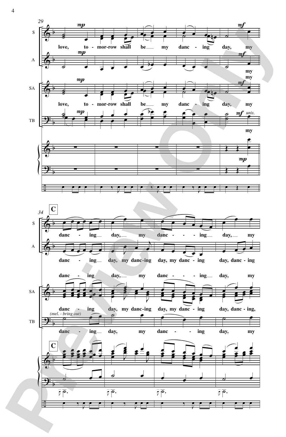 My Dancing Day, On Christmas Night: SATB Choral Octavo
