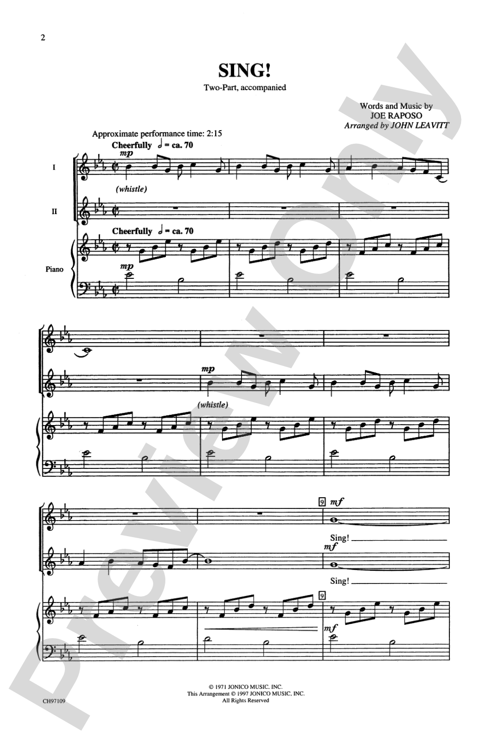Sing!: 2-Part Choral Octavo