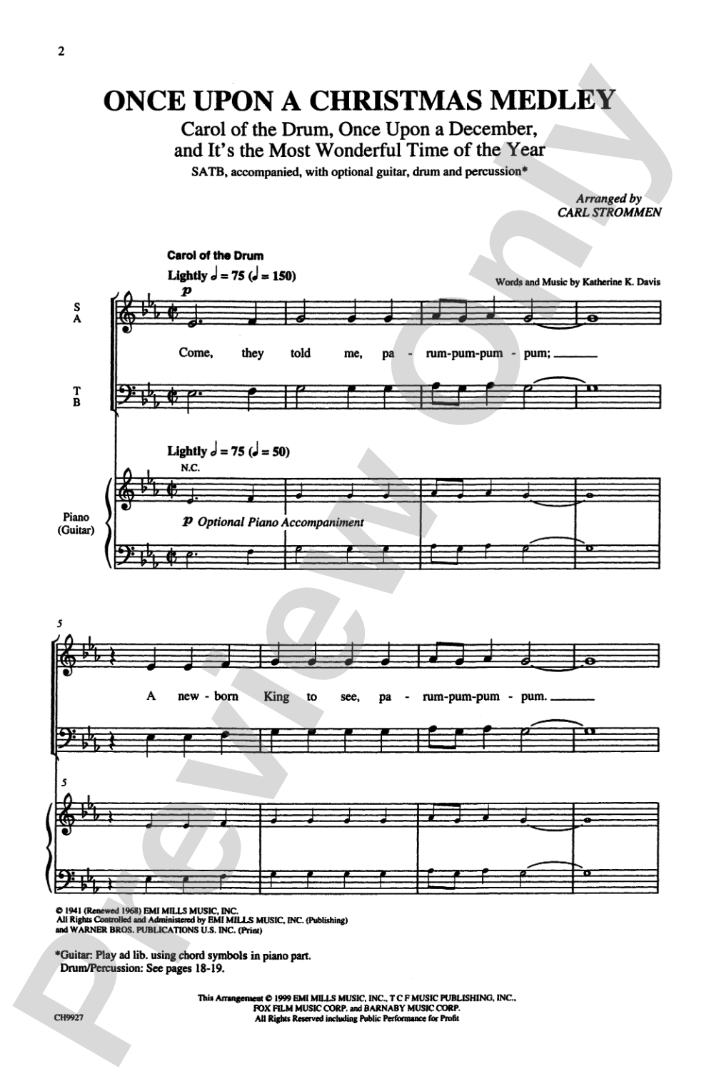 Once Upon a Christmas Medley: SATB Choral Octavo