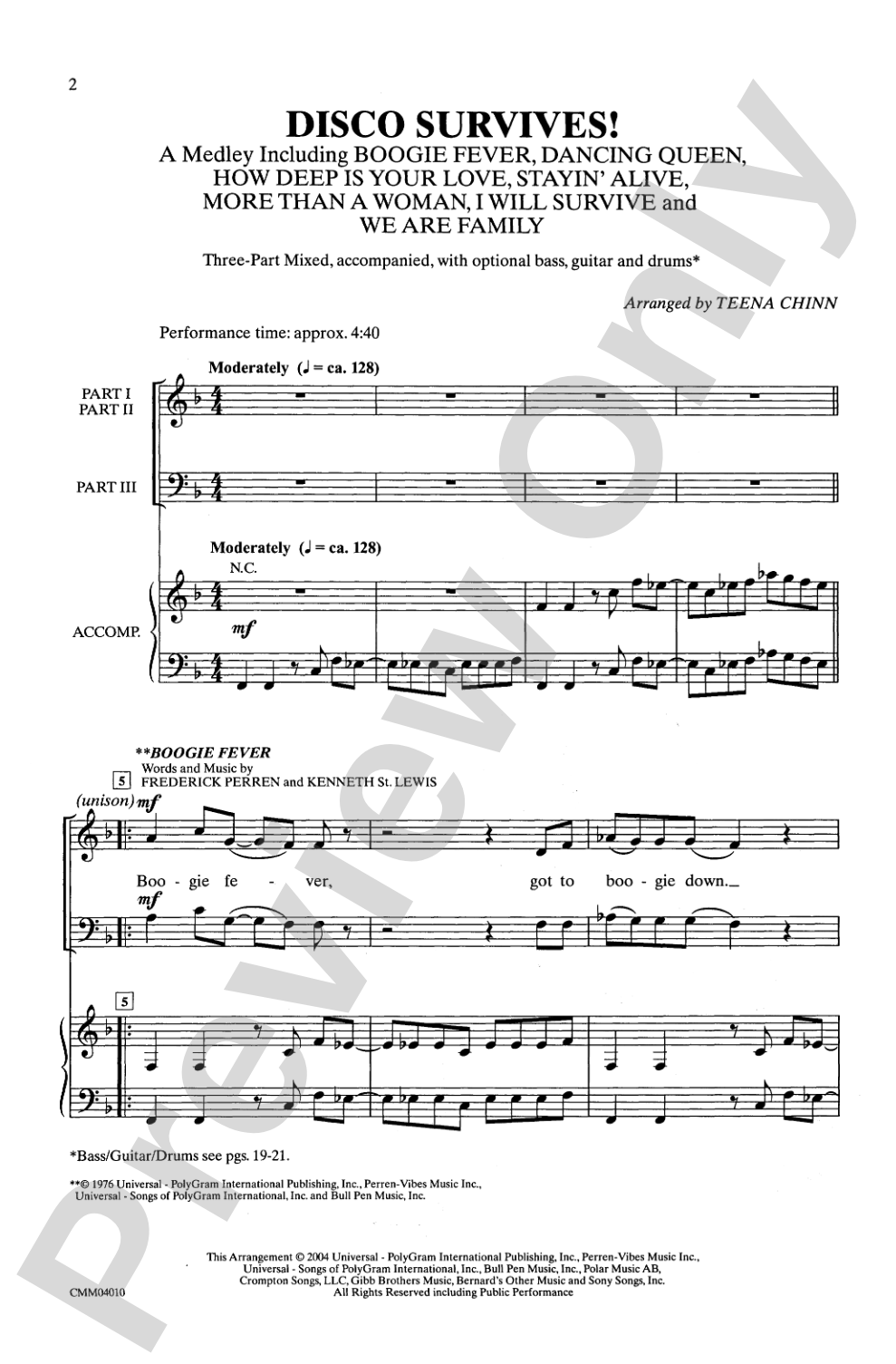 Disco Survives! (A Medley): 3-Part Mixed Choral Octavo