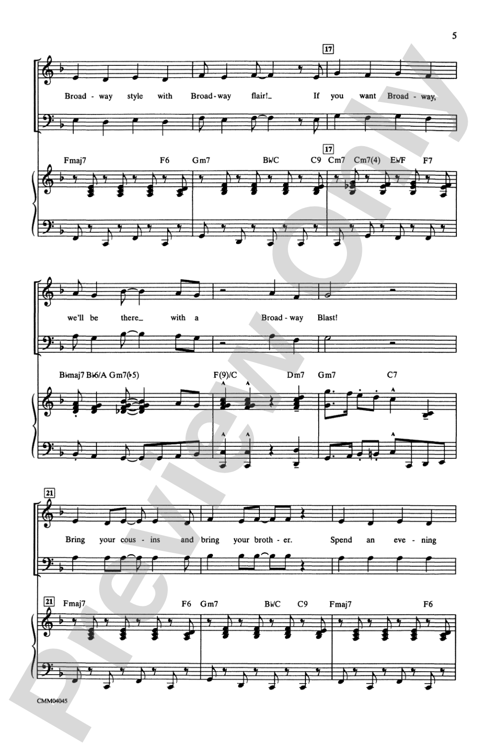Broadway Blast! (A Medley): SATB Choral Octavo