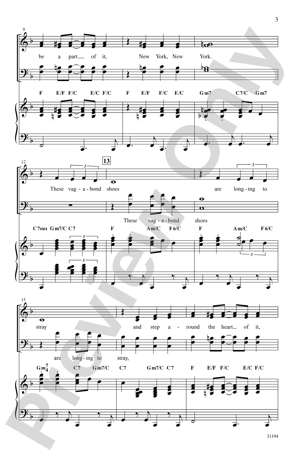 Theme from <i>New York, New York</i>: SATB Choral Octavo